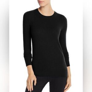 Aqua Cashmere Black Longline Sweater Size S